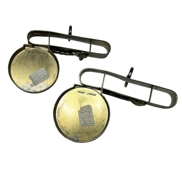 Vintage Ardalt Japan Peacock Golden Patina Teacup & Saucer Display Holder - Picture 5 of 6